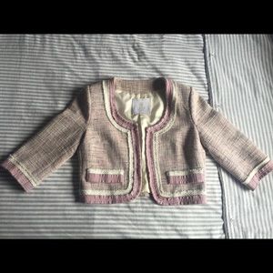 Lê Lis Blanc Cropped Tweed Blazer